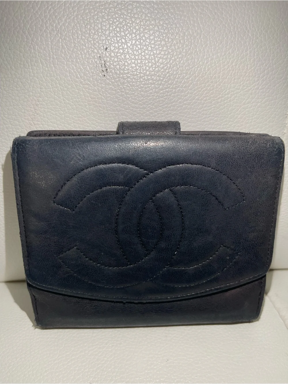 Authentic CHANEL Timeless CC Logo Lambskin Leather Wallet
